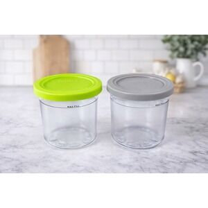 Ninja Creami Pint Container Lot Of‎ 2 Official Ninja Brand Pints With Lids
